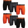 image:imageReebok Mens Underwear  6 Pack Performance Mens Boxer Briefs with Pouch  Extra Thigh Coverage for a Secure Feel During Work and Workouts Smooth Design Helps Reduce IrritationBlackened PearlBlackBurnt Orange