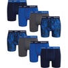image:imageReebok Mens Underwear  8 Pack Performance Mens Boxer Briefs with Pouch  Stretch Performance Fabric Moves Naturally Without Feeling Restrictive Precise Inseam Sizing for Every SizeMaritime BlueSurf the WebBlackened PearlPrint