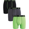image:imageReebok Mens Underwear Boxer Briefs  3 Pack Stretch Performance Moisture Wicking Boxers for Men with Contour Pouch 6 InseamBlackened Pearl Green Flash Black