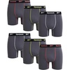image:imageReebok Mens Underwear Boxer Briefs  6 Pack Stretch Performance Moisture Wicking Boxers for Men with Contour Pouch 6 InseamAll Blackened Pearl