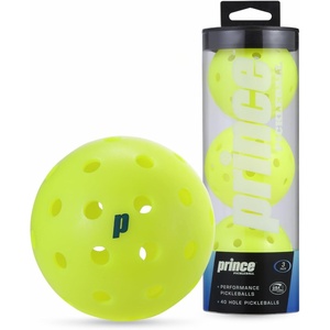image:imagePrince  Pickleballs 40Hole Balls for Indoor amp Outdoor Play 12Pack  12 Pickleballs 40Hole Construction Indoor amp Outdoor Use Consistent Flight Reliable Bounce for Practice and GamesPickleballs  3 Pack