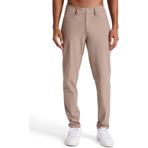 image:imageReebok Mens 5Pocket Voyager Oblong Pant Tapered Slim Fit Lightweight Poly DoubleKnit FabricDriftwood