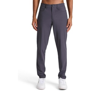 image:imageReebok Mens 5Pocket Voyager Oblong Pant Tapered Slim Fit Lightweight Poly DoubleKnit FabricEbony