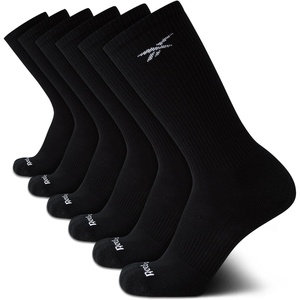image:imageReebok Mens Athletic Socks  6 Pack Targeted Cushion Crew Socks  Breathable Cotton Blend Socks for Men Shoe Size 6125Black