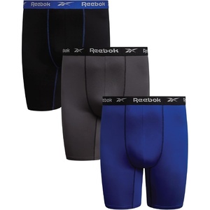 image:imageReebok Mens Boxer Briefs  3 Pack Big amp Tall Performance Mens Underwear  Extra Thigh Coverage Keeps Everything Streamlined Breathable AirflowDriven Ease for Work and Everyday WearCobalt BlueBlackDark Grey