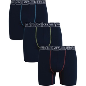 image:imageReebok Mens Boxer Briefs  3 Pack Moisture Wicking Athletic Performance Underwear Boxers for Men with Contour Pouch SL3pk All Maritime Blue