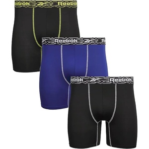 image:imageReebok Mens Boxer Briefs  3 Pack Moisture Wicking Athletic Performance Underwear Boxers for Men with Contour Pouch SL3pk BlackBlackNavy