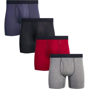 image:imageReebok Mens Boxer Briefs  4 Pack Underwear with Contour Pouch 6 Inseam  Athletic Stretch Performance MoistureWicking Fabric No Fly Pouch TagFree WaistbandCharcoal
