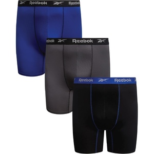 image:imageReebok Mens Boxer Briefs 3 Pack Big amp Tall MoistureWicking Mens Underwear  Precise 2XL4XL Inseam Sizing QuickDry Flexible Fabric Stays Comfortable Through Training and TravelCobalt BlueBlackDark Grey