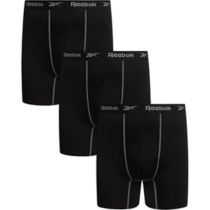 image:imageReebok Mens Boxer Briefs 3 Pack Big amp Tall MoistureWicking Mens Underwear  Precise 2XL4XL Inseam Sizing QuickDry Flexible Fabric Stays Comfortable Through Training and TravelSolid Black