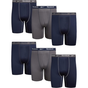 image:imageReebok Mens Boxer Briefs 6 Pack Big amp Tall MoistureWicking Mens Underwear  Precise 2XL4XL Inseam Sizing QuickDry Flexible Fabric Stays Comfortable Through Training and TravelNavy BlueCharcoalChina Blue