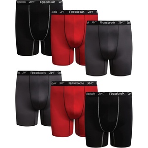 image:imageReebok Mens Boxer Briefs 6 Pack Big amp Tall MoistureWicking Mens Underwear  Precise 2XL4XL Inseam Sizing QuickDry Flexible Fabric Stays Comfortable Through Training and TravelBlack Chinese RedDark Grey