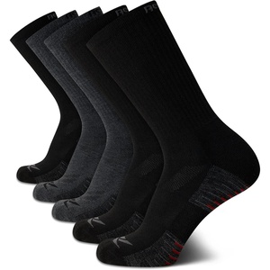image:imageReebok Mens Crew Socks  Moisture Wicking Athletic Cushioned Socks 5 Pack  Stretch Performance Reinforced Heel amp Toe Arch Support Mid Calf StayUp Cuff Shoe Size 6125Stripes GreyBlack