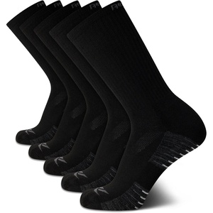 image:imageReebok Mens Crew Socks  Moisture Wicking Athletic Cushioned Socks 5 Pack  Stretch Performance Reinforced Heel amp Toe Arch Support Mid Calf StayUp Cuff Shoe Size 6125Classic Black