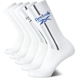 image:imageReebok Mens Crew Socks  Moisture Wicking Athletic Cushioned Socks 5 Pack  Stretch Performance Reinforced Heel amp Toe Arch Support Mid Calf StayUp Cuff Shoe Size 6125White