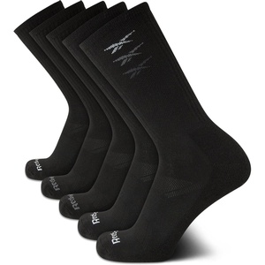 image:imageReebok Mens Crew Socks  Moisture Wicking Athletic Cushioned Socks 5 Pack  Stretch Performance Reinforced Heel amp Toe Arch Support Mid Calf StayUp Cuff Shoe Size 6125Black