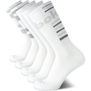 image:imageReebok Mens Crew Socks  Moisture Wicking Athletic Cushioned Socks 5 Pack  Stretch Performance Reinforced Heel amp Toe Arch Support Mid Calf StayUp Cuff Shoe Size 6125Bright White