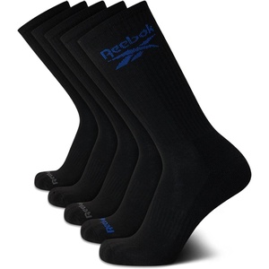 image:imageReebok Mens Crew Socks  Moisture Wicking Athletic Cushioned Socks 5 Pack  Stretch Performance Reinforced Heel amp Toe Arch Support Mid Calf StayUp Cuff Shoe Size 6125All Black