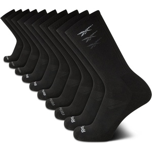 image:imageReebok Mens Crew Socks  Moisture Wicking Cushioned Athletic Socks 10 Pack  Stretch Performance Reinforced Heel amp Toe Arch Support Mid Calf StayUp Cuff Shoe Size 6125Charcoal Black