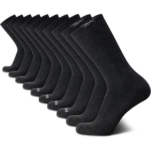 image:imageReebok Mens Crew Socks  Moisture Wicking Cushioned Athletic Socks 10 Pack  Stretch Performance Reinforced Heel amp Toe Arch Support Mid Calf StayUp Cuff Shoe Size 6125Classic Grey
