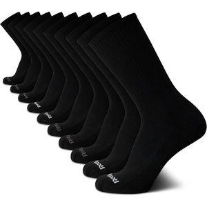 image:imageReebok Mens Crew Socks  Moisture Wicking Cushioned Athletic Socks 10 Pack  Stretch Performance Reinforced Heel amp Toe Arch Support Mid Calf StayUp Cuff Shoe Size 6125Classic Black