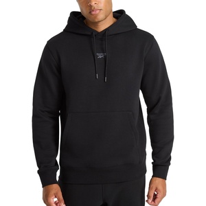 image:imageReebok Mens Finisher Hoodie Standard Fit Midweight CottonPoly Fleece FabricBlack  Finisher