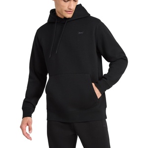 image:imageReebok Mens Finisher Hoodie Standard Fit Midweight CottonPoly Fleece FabricBlack  Fleece