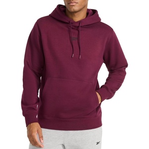 image:imageReebok Mens Finisher Hoodie Standard Fit Midweight CottonPoly Fleece FabricBlack Cherry  Finisher