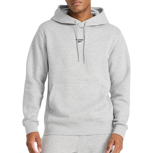 image:imageReebok Mens Finisher Hoodie Standard Fit Midweight CottonPoly Fleece FabricGrey Heather  Finisher