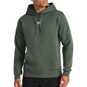 image:imageReebok Mens Finisher Hoodie Standard Fit Midweight CottonPoly Fleece FabricGrit Green  Finisher