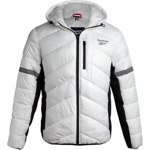image:imageReebok Mens Heavy Insulated Puffer Coat Water amp Wind Resistant with Hood  Quilted Insulation and DownAlternative Fill for Warmth Without Bulk Windproof Shell for Ski Trips or Daily UseWhite