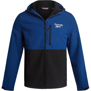 image:imageReebok Mens Jacket Lightweight Softshell Jacket Sherpa Fleece Lined Coat  Water Resistant ZipUp Shell with Clean Athletic Cut Packable Design for Travel Versatile for Hiking or Weekend WearClassic Blue