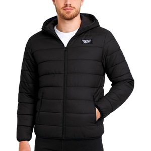 image:imageReebok Mens Lightweight Quilted Packable Puffer Jacket Plus Size 2X5X  Durable WeatherResistant Shell Blocks Wind and Light Moisture Structured Hood Secure Zip Pockets for Daily WearSolid Black