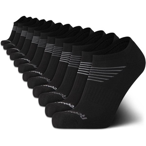 image:imageReebok Mens Low Cut Socks Cushioned Moisture Wicking Athletic Socks 12 Pack  Stretch Performance Reinforced Heel amp Toe Arch Support Low Cut No Show Shoe Size 6125Pure Black