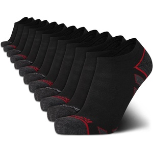 image:imageReebok Mens Low Cut Socks Cushioned Moisture Wicking Athletic Socks 12 Pack  Stretch Performance Reinforced Heel amp Toe Arch Support Low Cut No Show Shoe Size 6125BlackRed
