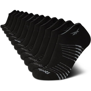 image:imageReebok Mens Low Cut Socks Cushioned Moisture Wicking Athletic Socks 12 Pack  Stretch Performance Reinforced Heel amp Toe Arch Support Low Cut No Show Shoe Size 6125Black Stripe