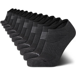 image:imageReebok Mens Low Cut Socks Cushioned Moisture Wicking Athletic Socks 12 Pack  Stretch Performance Reinforced Heel amp Toe Arch Support Low Cut No Show Shoe Size 6125Solid Grey
