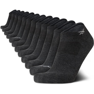 image:imageReebok Mens Low Cut Socks Moisture Wicking Cushioned Athletic Socks 12 Pack  Stretch Performance Reinforced Heel amp Toe Arch Support Low Cut No Show Shoe Size 6125All Grey