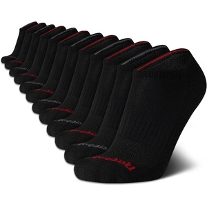 image:imageReebok Mens Low Cut Socks Moisture Wicking Cushioned Athletic Socks 12 Pack  Stretch Performance Reinforced Heel amp Toe Arch Support Low Cut No Show Shoe Size 6125Classic Black