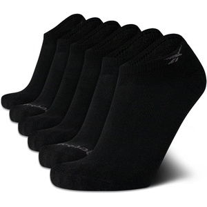 image:imageReebok Mens Low Cut Socks Moisture Wicking Cushioned Athletic Socks 6 Pack  Stretch Performance Reinforced Heel amp Toe Arch Support Low Cut No Show Shoe Size 6125Black Coal