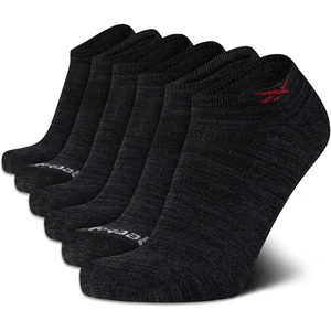 image:imageReebok Mens Low Cut Socks Moisture Wicking Cushioned Athletic Socks 6 Pack  Stretch Performance Reinforced Heel amp Toe Arch Support Low Cut No Show Shoe Size 6125Black Heather
