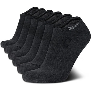 image:imageReebok Mens Low Cut Socks Moisture Wicking Cushioned Athletic Socks 6 Pack  Stretch Performance Reinforced Heel amp Toe Arch Support Low Cut No Show Shoe Size 6125Ash Grey