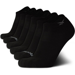 image:imageReebok Mens Low Cut Socks Moisture Wicking Cushioned Athletic Socks 6 Pack  Stretch Performance Reinforced Heel amp Toe Arch Support Low Cut No Show Shoe Size 6125All Black