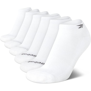 image:imageReebok Mens Low Cut Socks Moisture Wicking Cushioned Athletic Socks 6 Pack  Stretch Performance Reinforced Heel amp Toe Arch Support Low Cut No Show Shoe Size 6125All White