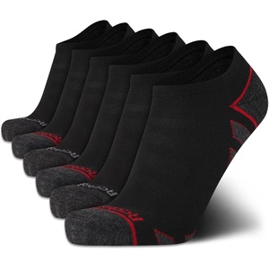 image:imageReebok Mens Low Cut Socks Moisture Wicking Cushioned Athletic Socks 6 Pack  Stretch Performance Reinforced Heel amp Toe Arch Support Low Cut No Show Shoe Size 6125BlackRed