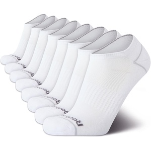 image:imageReebok Mens Low Cut Socks Moisture Wicking Cushioned Athletic Socks 8 Pack  Stretch Performance Reinforced Heel amp Toe Arch Support Low Cut No Show Shoe Size 6125All White