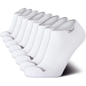 image:imageReebok Mens Low Cut Socks Moisture Wicking Cushioned Athletic Socks 8 Pack  Stretch Performance Reinforced Heel amp Toe Arch Support Low Cut No Show Shoe Size 6125White Logo