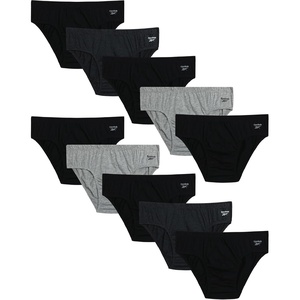 image:imageReebok Mens Low Rise Briefs 10 Pack Soft Stretch Cotton Underwear Briefs  Smooth SecondSkin Feel with Breathable Flexible Fabric QuickDry Tagless Comfort Built for Everyday SupportBlackHeather GreyCharcoal Heather