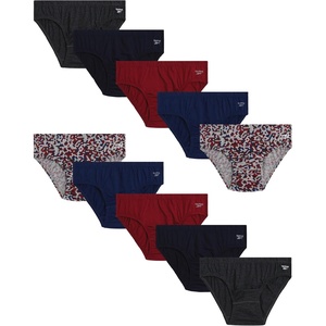image:imageReebok Mens Low Rise Briefs 10 Pack Soft Stretch Cotton Underwear Briefs  Smooth SecondSkin Feel with Breathable Flexible Fabric QuickDry Tagless Comfort Built for Everyday SupportMaritime BlueCharcoal HeatherBluePrintTibetan Red