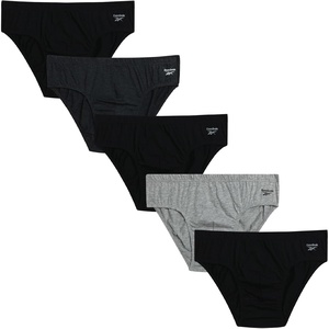 image:imageReebok Mens Low Rise Briefs 5 Pack Soft Stretch Cotton Underwear Briefs  Smooth SecondSkin Feel with Breathable Stretch QuickDry MoistureWicking Fabric Blend for Everyday SupportBlackHeather GreyCharcoal Heather